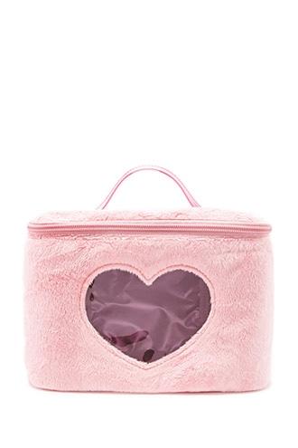Forever21 Faux Fur Cutout Makeup Bag