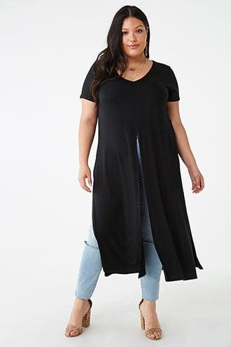 Forever21 Plus Size Split-front V-neck Tunic