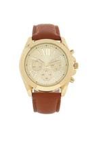 Forever21 Brown & Gold Faux Leather Chronograph Watch