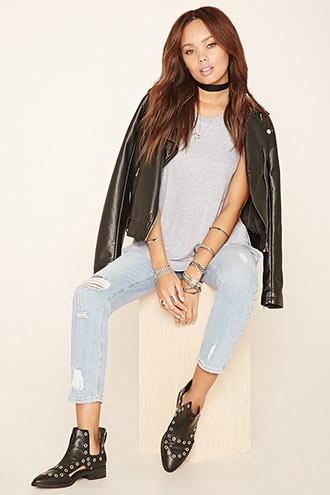 Forever21 Women's  Flared Tank Top