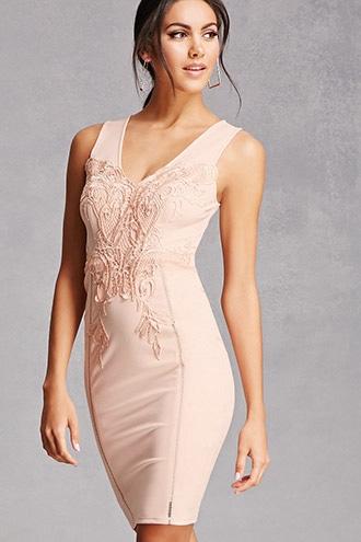 Forever21 Crochet Lace Bodycon Dress