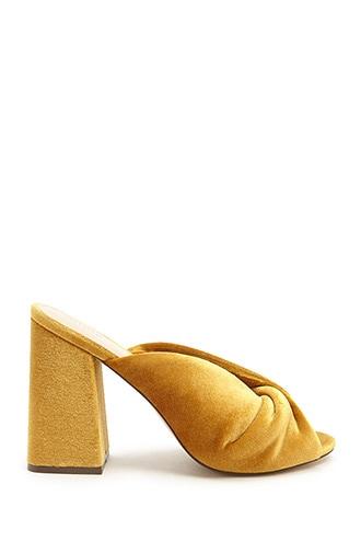Forever21 Twisted Velvet Mules