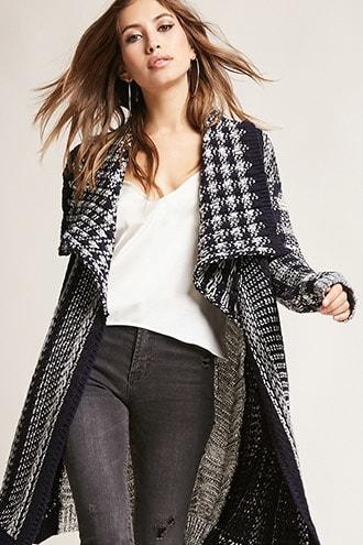 Forever21 Marled Knit Ribbed Cardigan