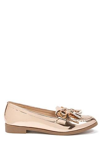 Forever21 Fringe Metallic Loafers