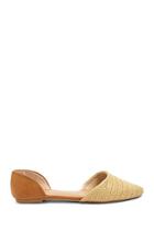 Forever21 Straw Pointed Toe Flats