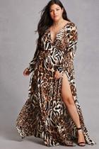 Forever21 Plus Size Leopard Maxi Dress