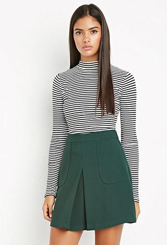 Love21 Paneled Crepe Skirt