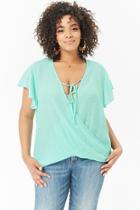 Forever21 Plus Size Sheer Surplice Top