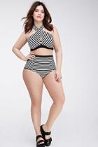 Forever21 Plus Size Striped Halter Bikini Top
