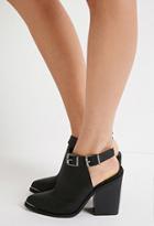 Forever21 Cutout Faux Leather Booties