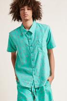 Forever21 In Gear Flamingo Print Shirt