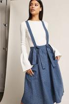 Forever21 Pinstripe Overall Skirt