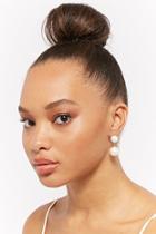 Forever21 Tiered Faux Pearl Drop Earrings