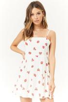Forever21 Strawberry Print Fit & Flare Dress