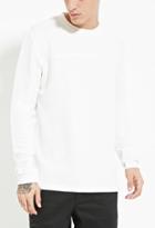 21 Men Men's  Cream Texture Curved-hem Tee