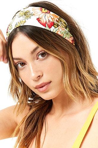 Forever21 Floral Crepe Headwrap