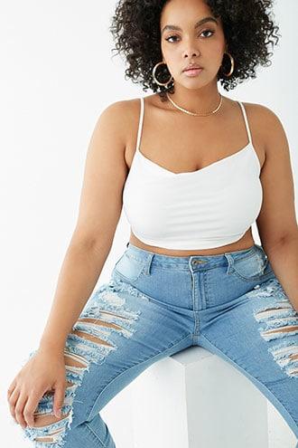 Forever21 Plus Size Distressed Straight Leg Jeans