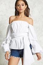 Forever21 Gathered Tie-waist Top
