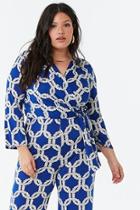 Forever21 Plus Size Rope-link Print Jumpsuit