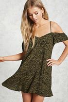 Forever21 Leopard Open-shoulder Dress