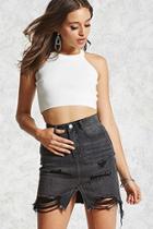 Forever21 Contemporary Distressed Skirt