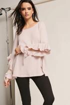 Forever21 Knit Ruffle-trim Top