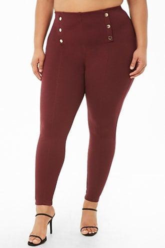 Forever21 Plus Size Double-breasted High-rise Leggings