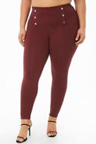 Forever21 Plus Size Double-breasted High-rise Leggings