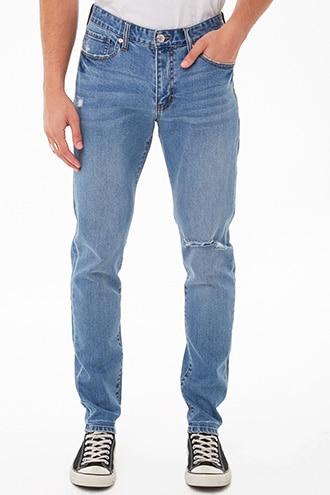 Forever21 Ripped Slim-fit Jeans