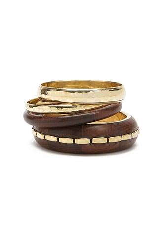 Forever21 Wooden Bangle Bracelet Set