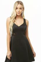 Forever21 Mesh-inset Fit & Flare Dress