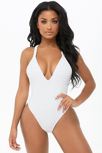 Forever21 Braided Cross-back One-piece Swimsuit