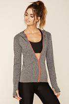 Forever21 Women's  Marled Seamless Knit Hoodie