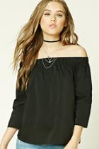 Forever21 Smocked Off-the-shoulder Top