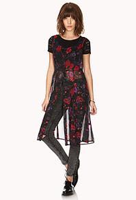 Forever21 Garden Goddess Sheer Dress