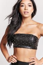 Forever21 Studded Faux Leather Tube Top