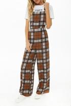 Forever21 Plaid Print Pinafore Jumpsuit
