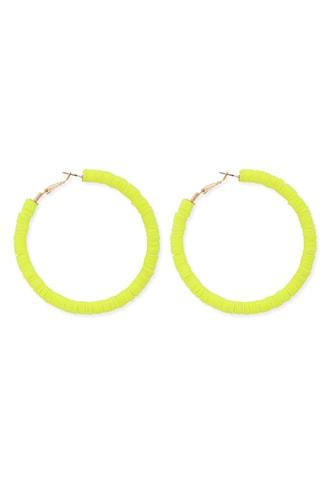 Forever21 Neon Disc Hoop Earrings