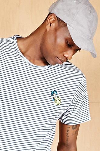 Forever21 Cohesive Co. Patch Striped Tee