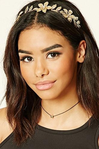 Forever21 Etched Floral Leaf Headband