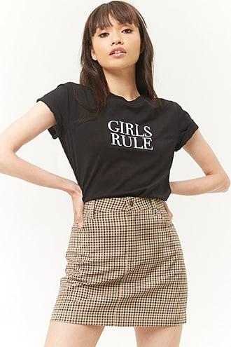 Forever21 Gingham A-line Mini Skirt