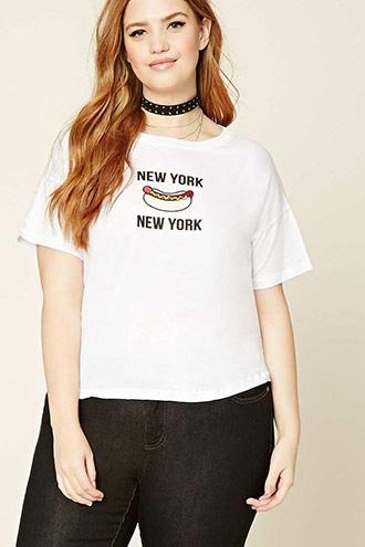 Forever21 Plus Size New York Hot Dog Tee