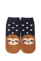 Forever21 Fuzzy Sloth Ankle Socks