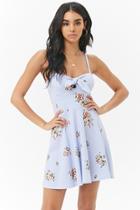 Forever21 Floral Tie-front Fit & Flare Mini Dress