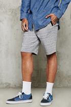 21 Men Men's  Contrast-trim Marled Shorts