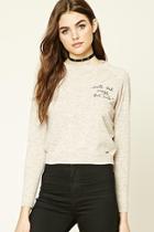 Forever21 Women's  Taupe Cute But Crazy Sweater