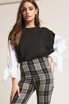 Forever21 Self-tie Cuff Knit Top