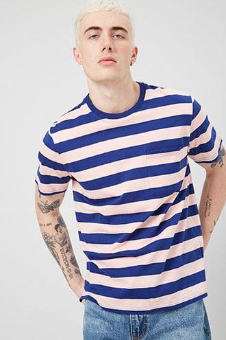 Forever21 Patch Pocket Striped Tee