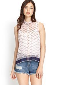 Forever21 Bordered Floral Shirt