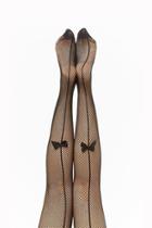 Forever21 Bow-accent Fishnet Tights